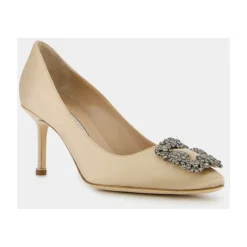 Manolo Blahnik Pumps|Stiletter*Hangisi 70mm Juvelspænde Pumps Beige