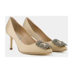 Manolo Blahnik Pumps|Stiletter*Hangisi 70mm Juvelspænde Pumps Beige