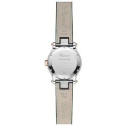 Chopard Ure*Happy Sport Kvartsur med Skive og Flydende Diamanter Grøn