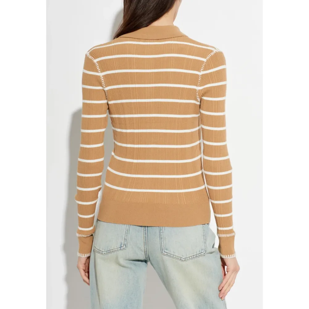 Rag & Bone Striktrøjer & Sweatere*Harper Stribet Cardigan Beige