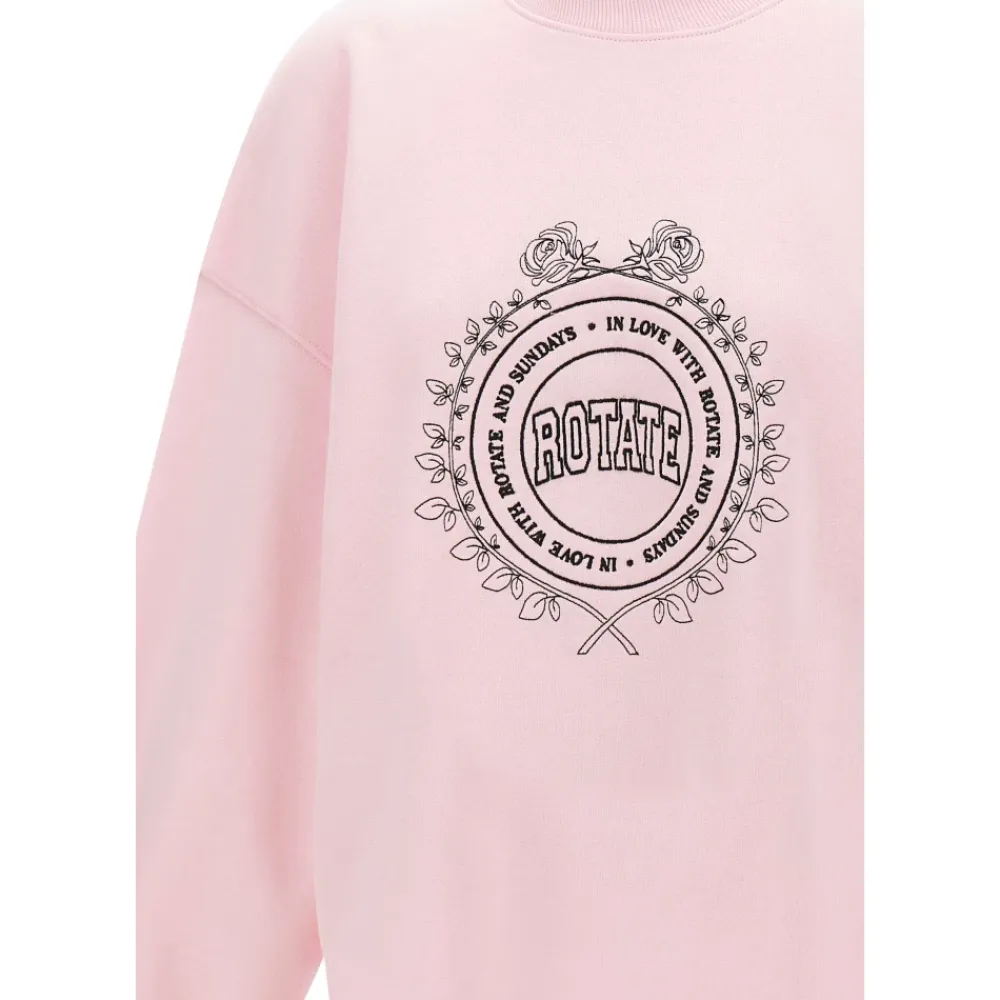ROTATE Birger Christensen Sweatshirts|Striktrøjer & Sweatere*Heavy Sweat Crewneck Pink