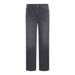 Raffaello Rossi Jeans*High-Waist Straight-Leg Jeans med Kædedetalje Grå