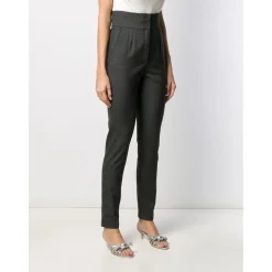 Dolce & Gabbana Bukser*High-Waisted Tailored Pleated Trousers Grå