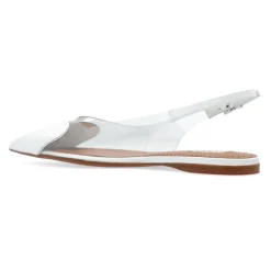 Alaïa Ballerina Sko*Hjerte-motiv slingback flade sko Hvid