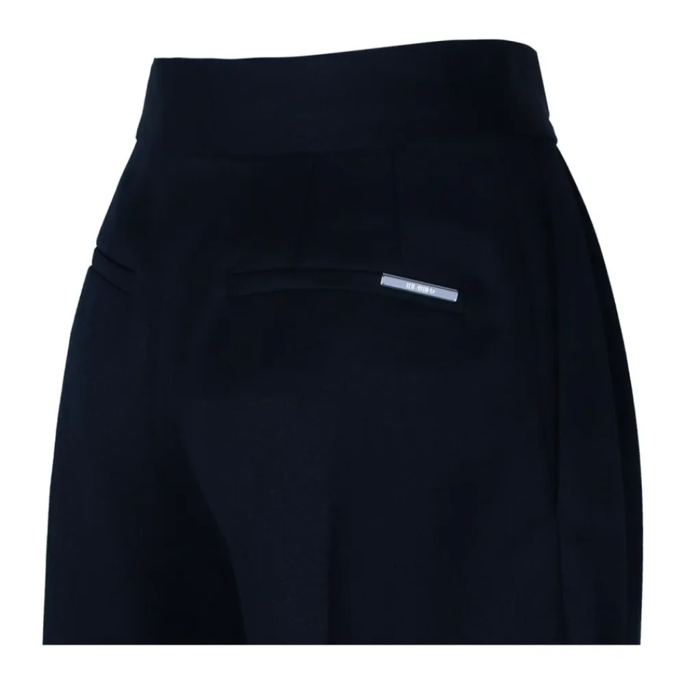 The Attico Bukser*Højtaljede plisserede bukser med brede ben Blå