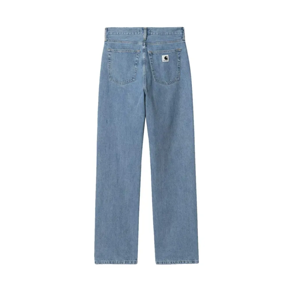 Carhartt Wip Jeans*Højtaljede Straight Leg Denim Bukser Blå