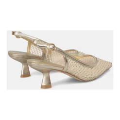 ALMA EN PENA Pumps|Stiletter*Hælsko med glitrende mesh Gul