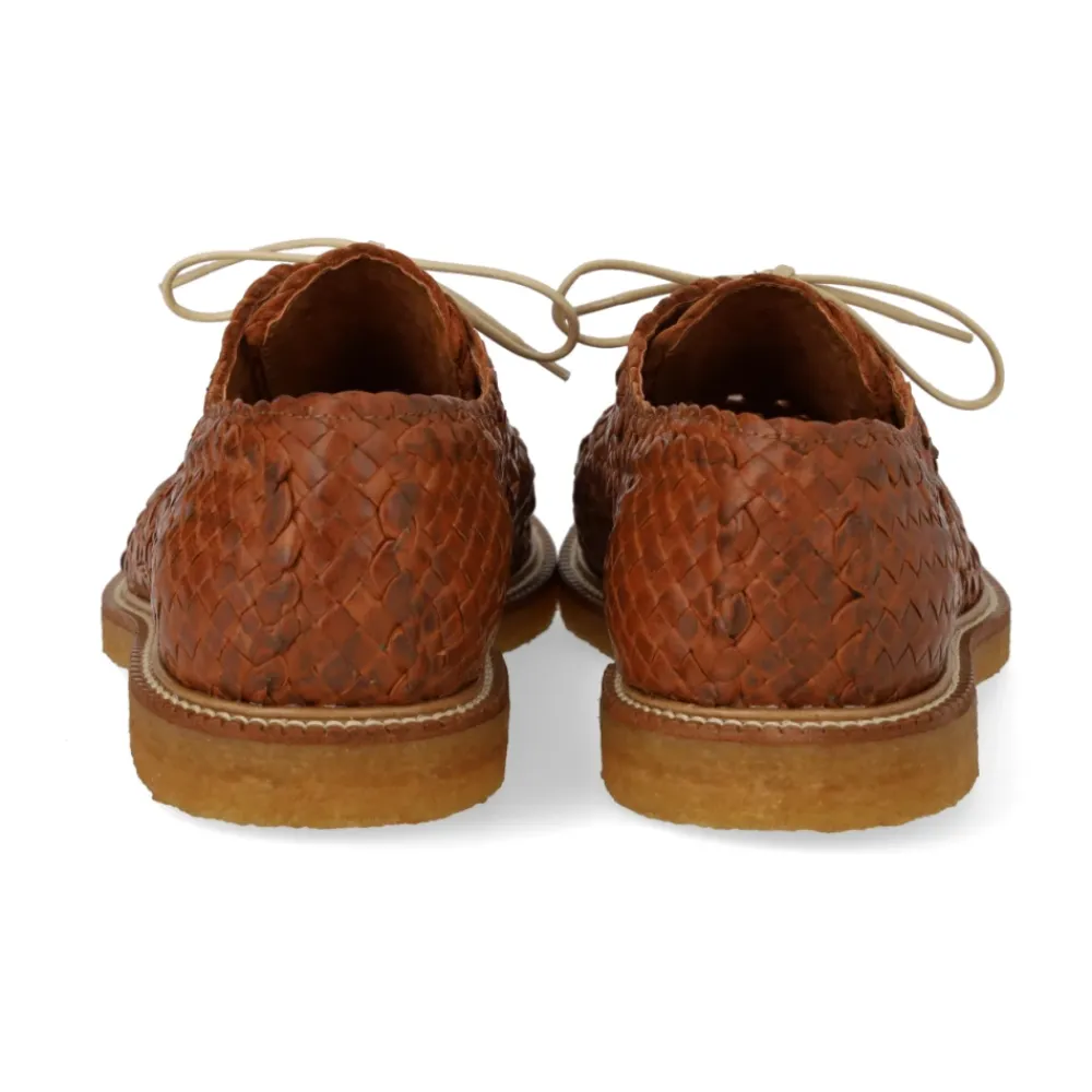 Angulus Snøresko*Håndflettet Snøresko - Tan Braid Brun