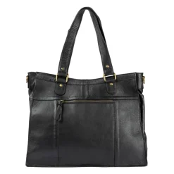 RE:DESIGNED Indkøbstasker*Håndlavet Læder Crossbody Taske Sort