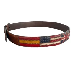 Paolo Vitale Bælter*Håndlavet Læderbælte - Model 1087499 Multifarvet