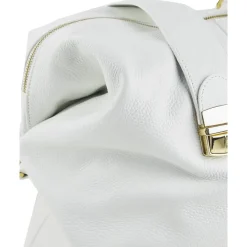 Valsport 1920 Rejsetasker*Håndlavet Mellemstor Rejsetaske med Guld Accenter Hvid