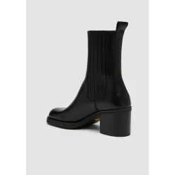 Elia Maurizi Støvler*Håndlavet Læderstøvle med Elastiske Indsatser Sort