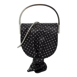 Aquazzura Bæltetasker*Håndtaske med Krystal Sløjfe Micro Sort