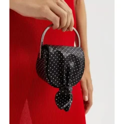 Aquazzura Bæltetasker*Håndtaske med Krystal Sløjfe Micro Sort