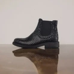 Angulus Støvler|Chelsea Boots*Håndvævet Chelsea Støvle - Sort