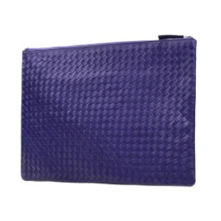 Dragon Diffusion Clutch*Håndvævet læderpung i intens Lilla