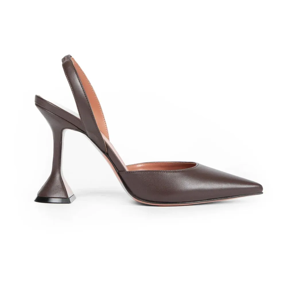 Amina Muaddi Pumps|Stiletter*Holli Sling 95 Brun