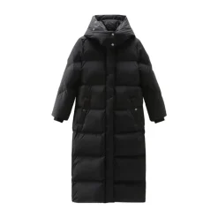 Woolrich Frakker*Hollow Lang Parka med Street Style Detaljer Sort