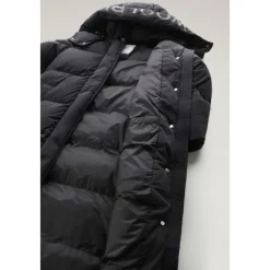 Woolrich Frakker*Hollow Lang Parka med Street Style Detaljer Sort
