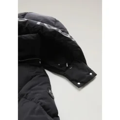 Woolrich Frakker*Hollow Lang Parka med Street Style Detaljer Sort