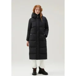 Woolrich Frakker*Hollow Lang Parka med Street Style Detaljer Sort