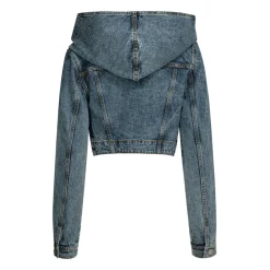 Alaïa Jakker*Hooded Denim Jacket Blå