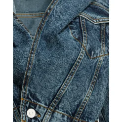 Alaïa Jakker*Hooded Denim Jacket Blå