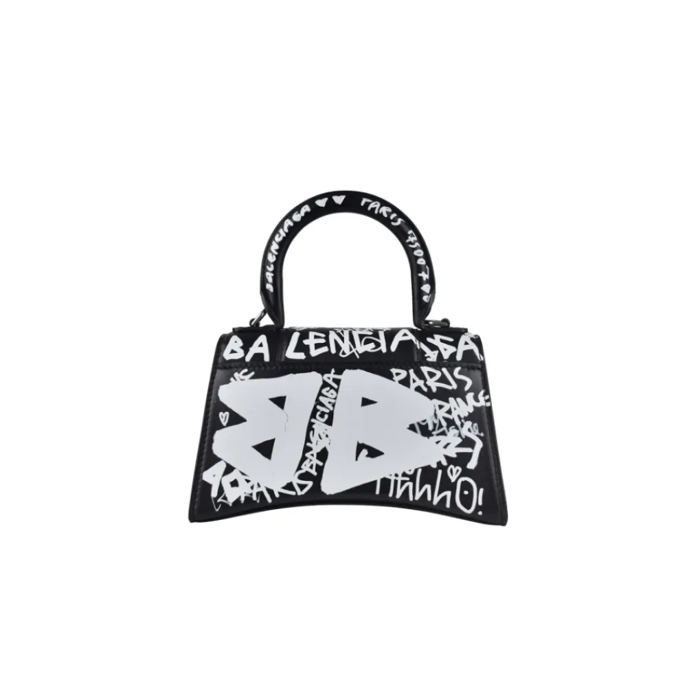Balenciaga Bæltetasker*Hourglass XS Graphity Taske Sort