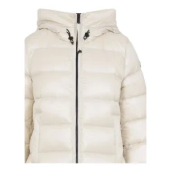 Moncler Jakker*Hættet mellemlang dunjakke Beige