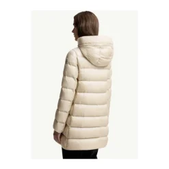 Moncler Jakker*Hættet mellemlang dunjakke Beige