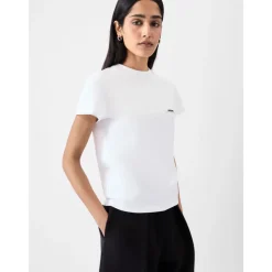 Jacquemus T-Shirts*Bomulds T-Shirt Gros Grain Hvid