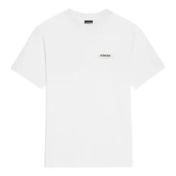 Jacquemus T-Shirts*Bomulds T-Shirt Gros Grain Hvid