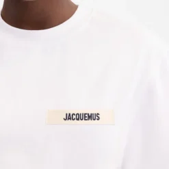 Jacquemus T-Shirts*Bomulds T-Shirt Gros Grain Hvid
