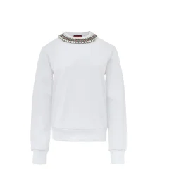 Gucci Sweatshirts*Juvel Hals Sweater Hvid