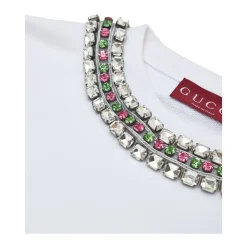 Gucci Sweatshirts*Juvel Hals Sweater Hvid