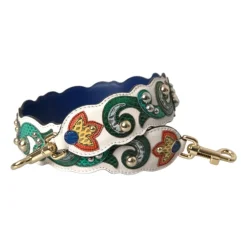 Dolce & Gabbana Tilbehør Til Tasker*Hvid Læder Skulderrem Tilbehør Multifarvet