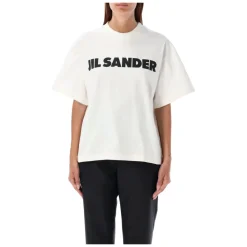 Jil Sander T-Shirts*Logo T-shirt Hvid