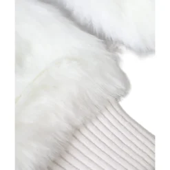 Dolce & Gabbana Handsker*Strikket Pels Håndled Fingerløse Handsker Hvid