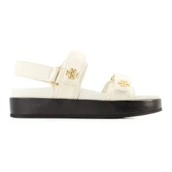 Tory Burch Sandaler*e Læder Sportssandaler - Velcrolukning Hvid