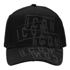 Dsquared2 Huer & Kasketter*Ikonisk baseballkasket med spænde Sort