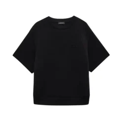 Anine Bing T-Shirts*Indrammet Monogram Sweatshirt Hybrid Stil Sort