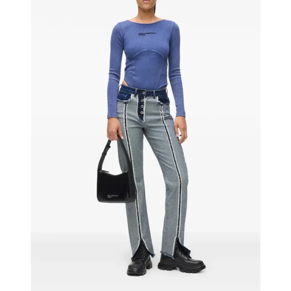 Karl Lagerfeld Jeans*Inside-out Straight Jeans Blå