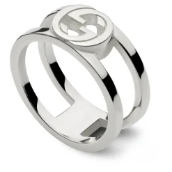 Gucci Smykker*Interlocking Interlocking G ring i sterlingsølv_stor 9mm Grå