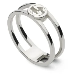 Gucci Smykker*Interlocking Interlocking G ring i sterlingsølv lille 6mm Grå