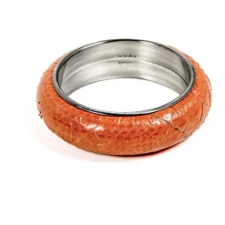 Bottega Veneta Smykker*Intrecciato Læderarmbånd Orange