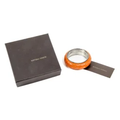 Bottega Veneta Smykker*Intrecciato Læderarmbånd Orange