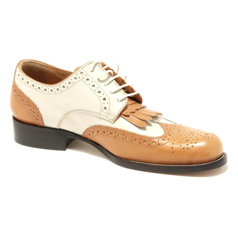 Dsquared2 Snøresko*Italiensk Stil Lædersko til Kvinder Beige