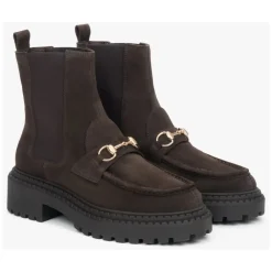 Estro Chelsea Boots*Italienske Velour Chelsea Boots Brun