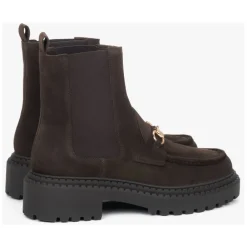 Estro Chelsea Boots*Italienske Velour Chelsea Boots Brun