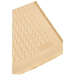 Valentino Garavani Tørklæder*Jacquard Logo Frayed Edges Scarf Beige